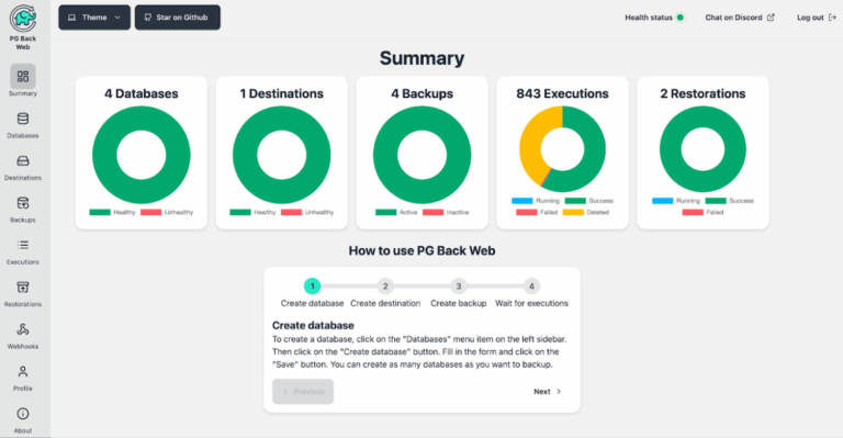 PG Back Web overview: GUI to manage PostgreSQL backups | Tech blog | Palark